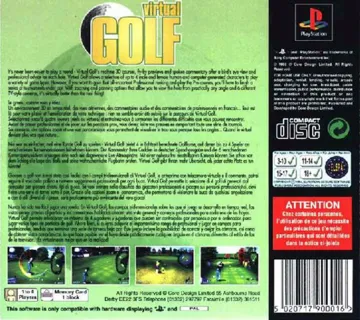 Virtual Golf (EU) box cover back